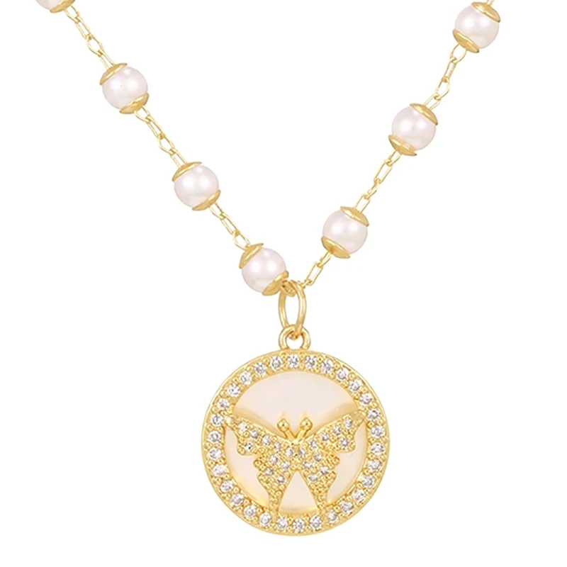 

Ожерелье-чокер с подвеской в виде кольца с искусственным жемчугом