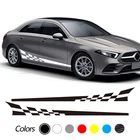 Edition 1 Стиль сбоку полосой наклейка Diy спортивные наклейки для Mercedes Benz CLA 45 W117 C117 X117 AMG Глянцевая черный, белый цвет цвета красный, серый