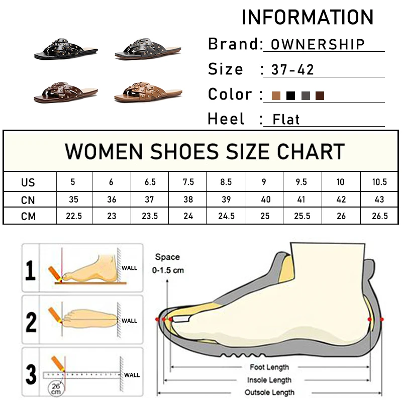 

2021 Women Rivet Weave Casual Fashion Slippers Female Summer New Square Toe Outside Slides Laides Comfort Elegant Flat Plus Size