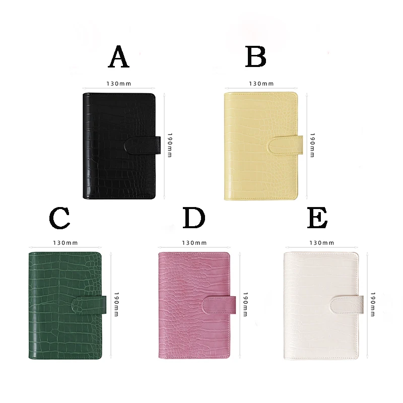 50 unids/lote Macaron cuaderno de cuero Original diario Personal organizador 6 carpeta de anillos para la Oficina de la escuela suministros-1