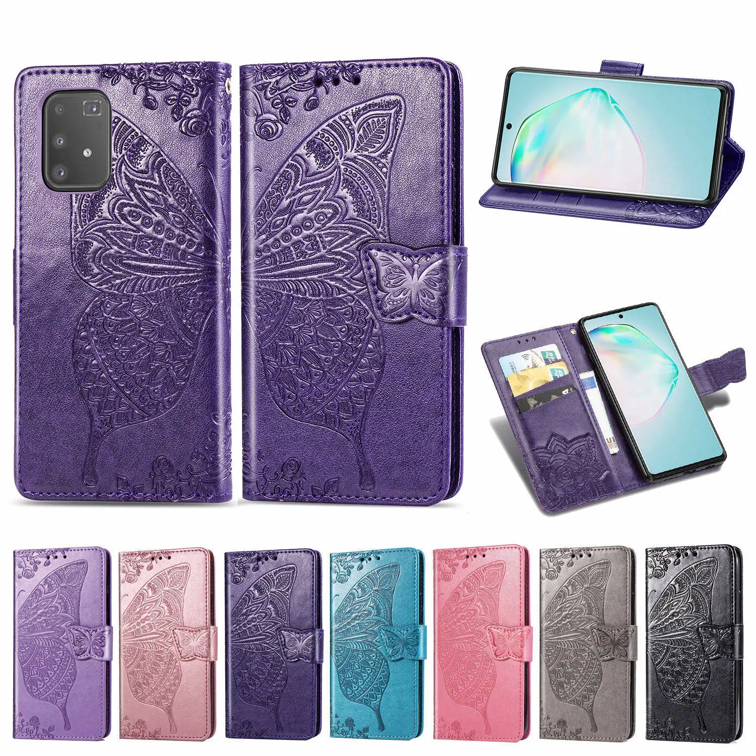 Leather Wallet Phone Case For Samsung Galaxy S20 Ultra S10E A10 A10S A10E A20 A20S M10 M20 M30 M30S A2 J2 Core A51 A71 A91 cover | Мобильные