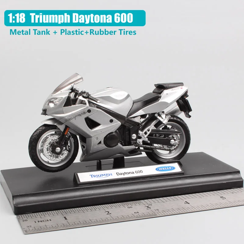 1:18 Масштаб Мини Welly Triumph Daytona 600 мото rcycle Diecasts & Toy Vehicles велосипед модель цикл