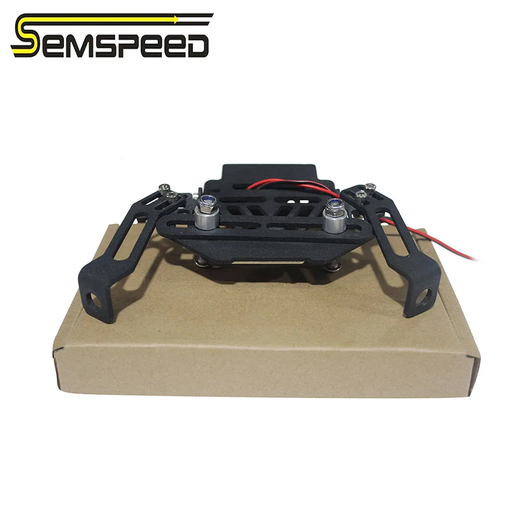 SEMSPEED Motorcylce Рамка держатель номерного знака Кронштейн светодиодный свет для YAMAHA