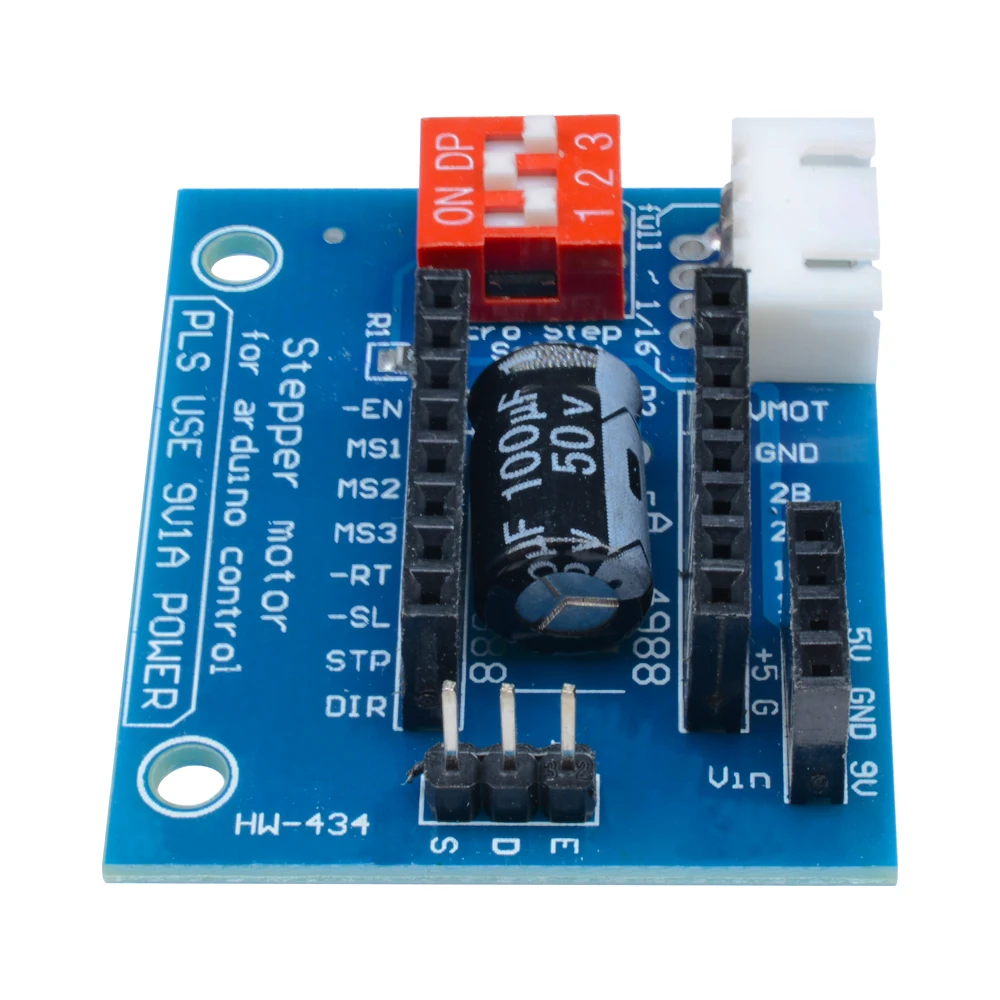 

Модуль драйвера шагового двигателя A4988 DRV8825, детали для 3D-принтера, Stepstick с радиатором, Ramps 1,4/1,5/1,6, плата управления MKS