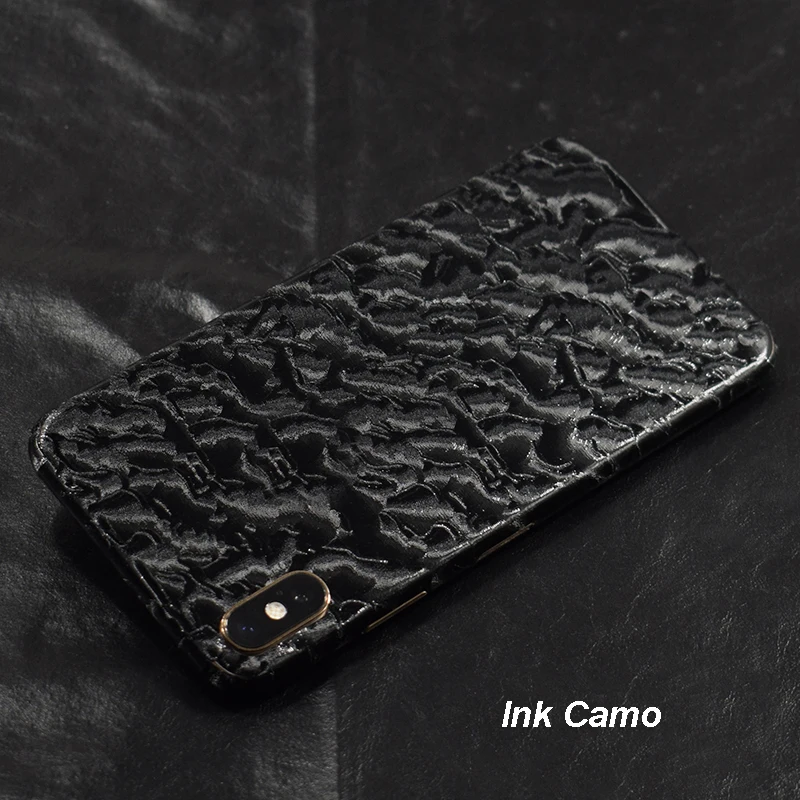 Ink Camo Прозрачная 3D пленка из углеродного волокна, пленка для телефона, задняя наклейка для iPhone 11 Pro XS MAX XR X 8 7 6 6S Plus, прозрачная наклейка - Цвет: Ink Camo