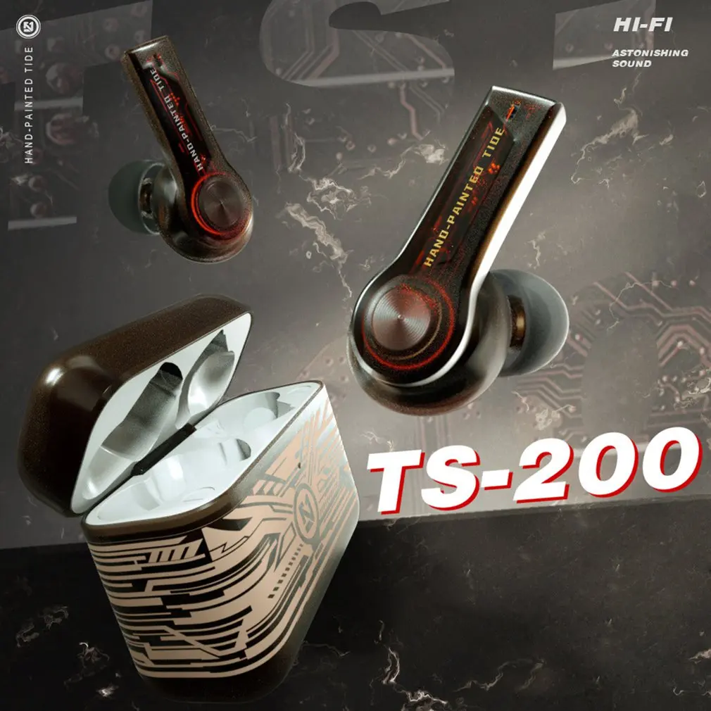 

Game Wireless TS200 Wireless Headset With Dual Pickups Fingerprint Touch Control 13.2mm Highly Sensitive Drive Unit