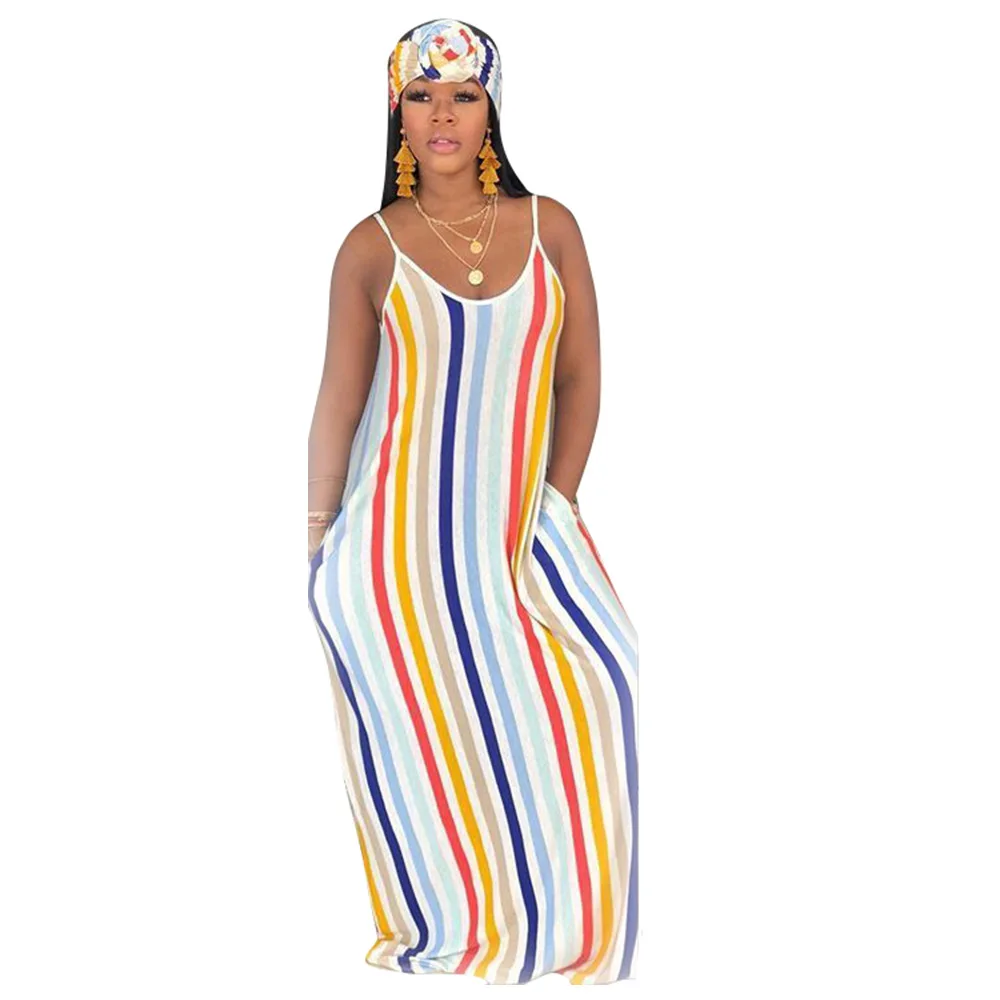 Длинное платье vestidos vestido, хлопковое женское платье с v-образным вырезом, Топики, длинное платье для женщин, плюс размер, свободный принт, в полоску