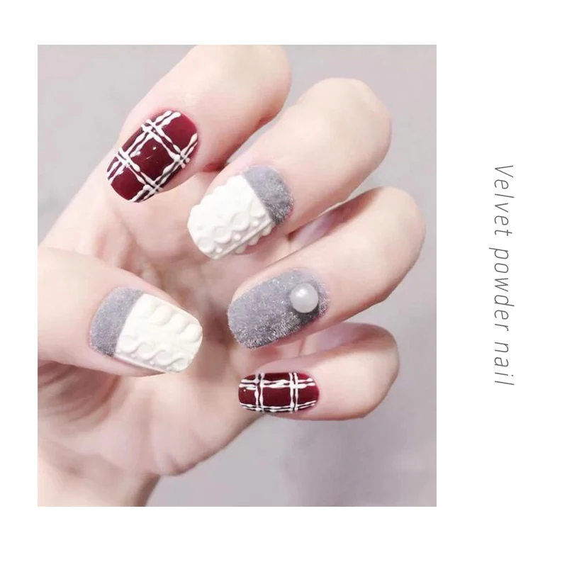 Пушистый разноцветный кашемировый Блестящий Гель-лак для ногтей 12 цветов |