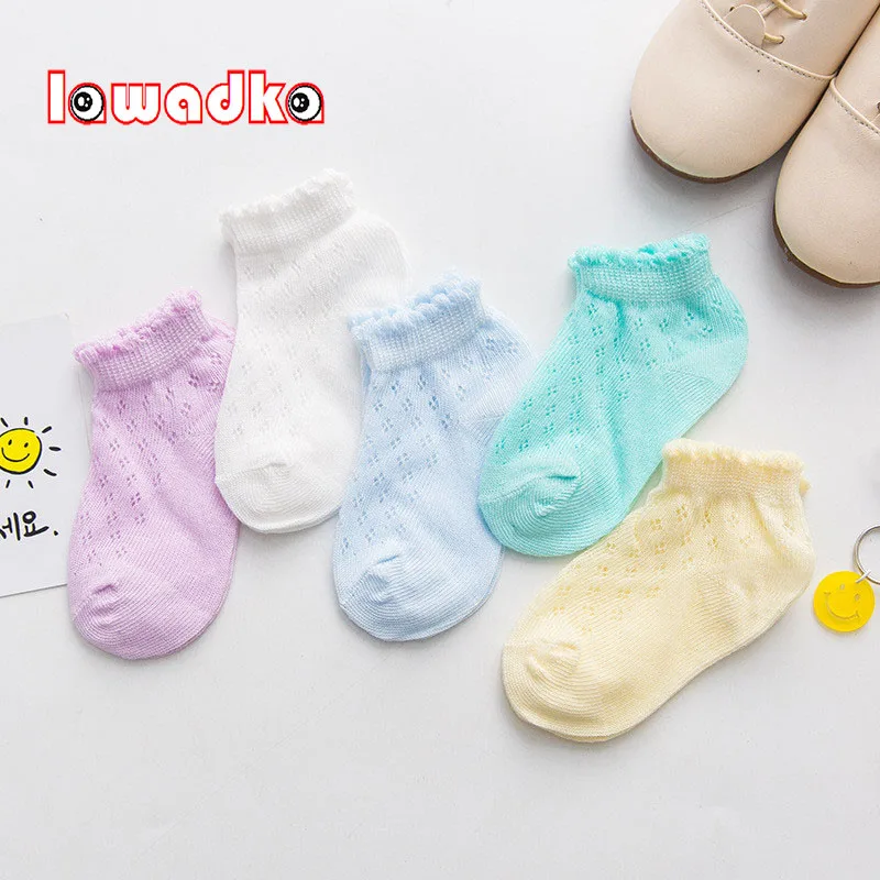 lawadka 5 pair/pack Socks for Newborns Summer Mesh Socks for Girls Cotton Newborn Baby Boy Socks Infant Baby Cheap Stuff 2020