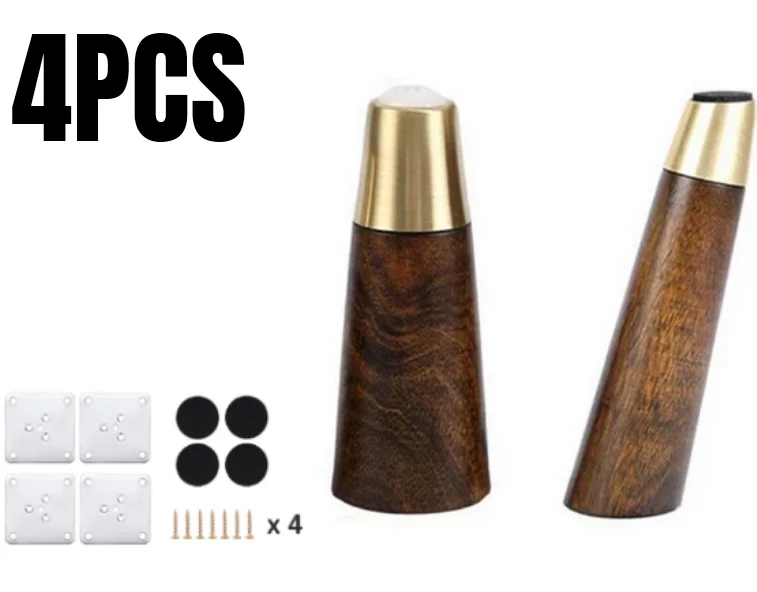 4 шт деревянные ножки для мебели резиновый коврик ножной прямые косая простой