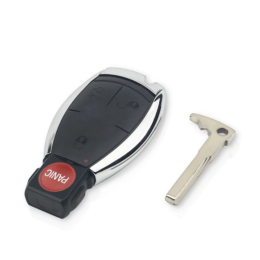 Dandkey 4 Buttons Remote Key Case Shell For Mercedes Benz CL SLk CLK C E S Class Fob Uncut Replacement With Battery Clamp Holder |