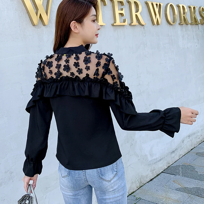 fashion woman blouses summer Autumn long sleeve women shirts white blouse tops office lady work wear blouse shirt blusas