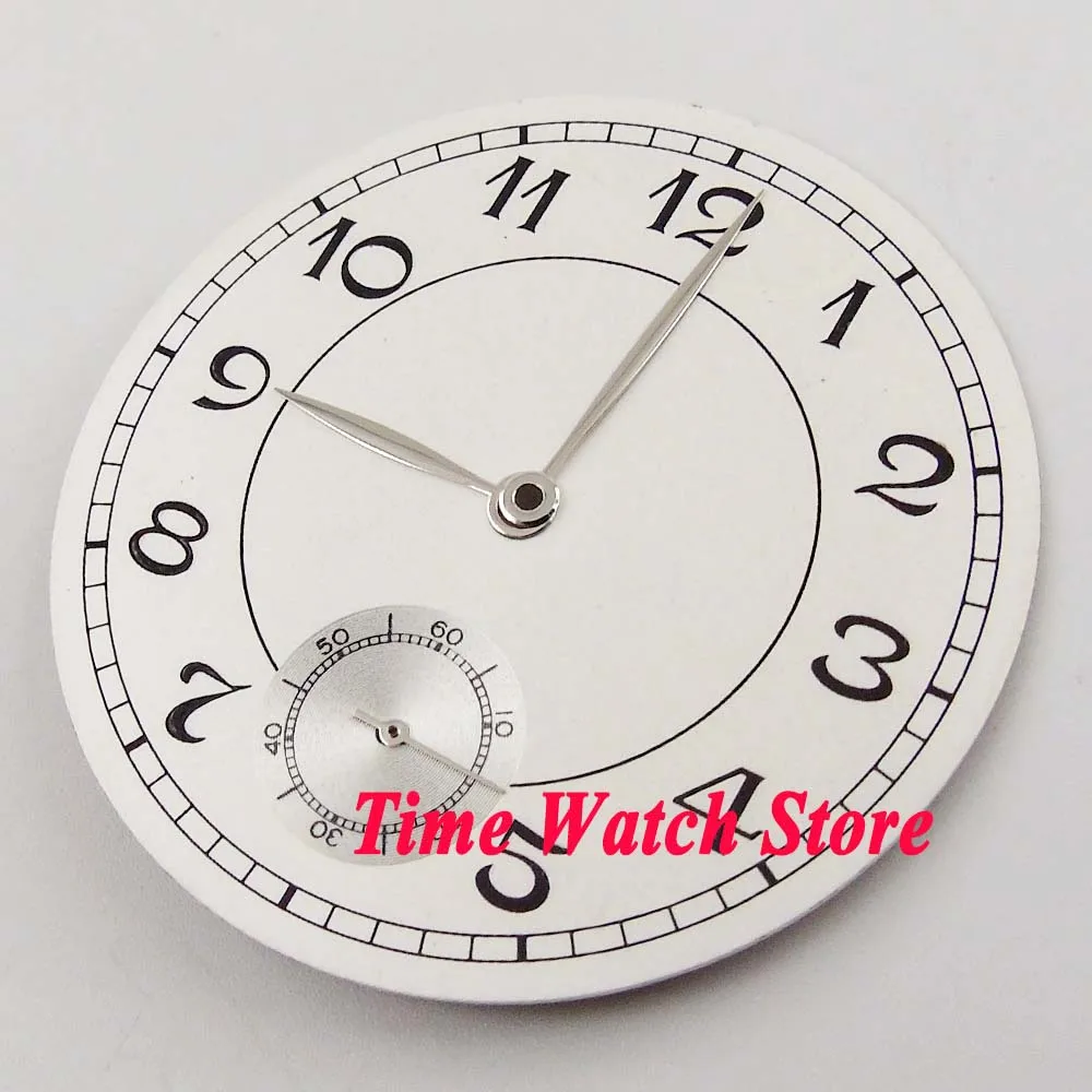 Стрелы 38 9 мм с белым циферблатом серебристые подходят для стрелок 6498 часовой