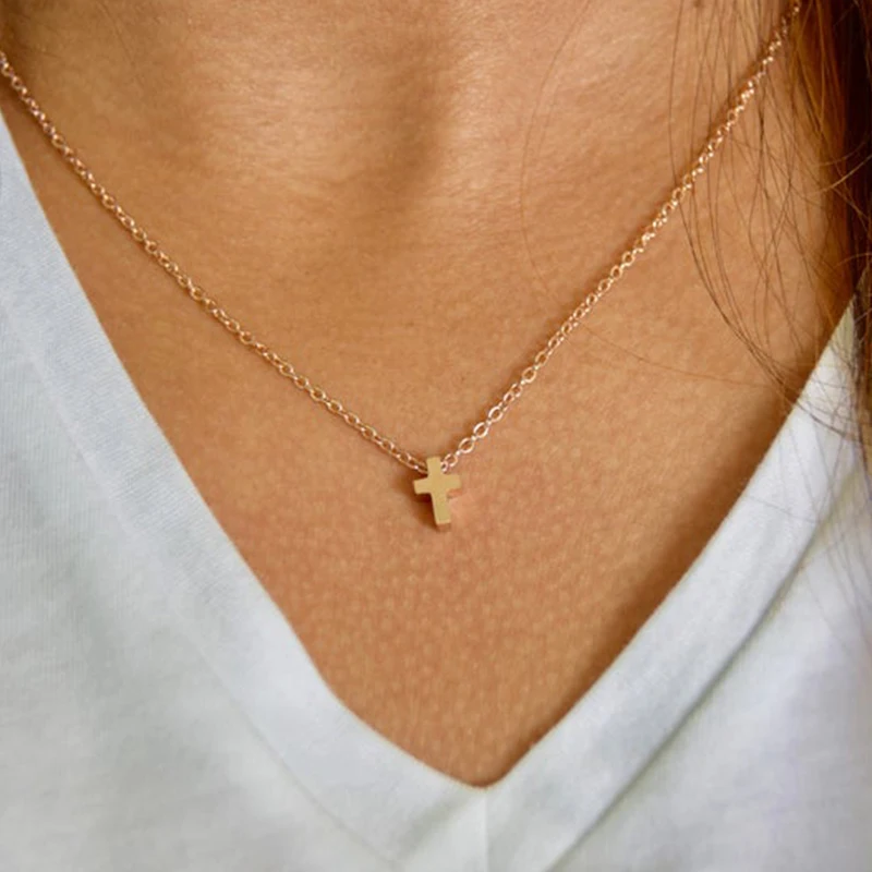 

Изысканное ожерелье с крестом, ожерелье с крестом из нержавеющей стали, ожерелье с крестом в подарок, христианское ожерелье, религиозные ук...