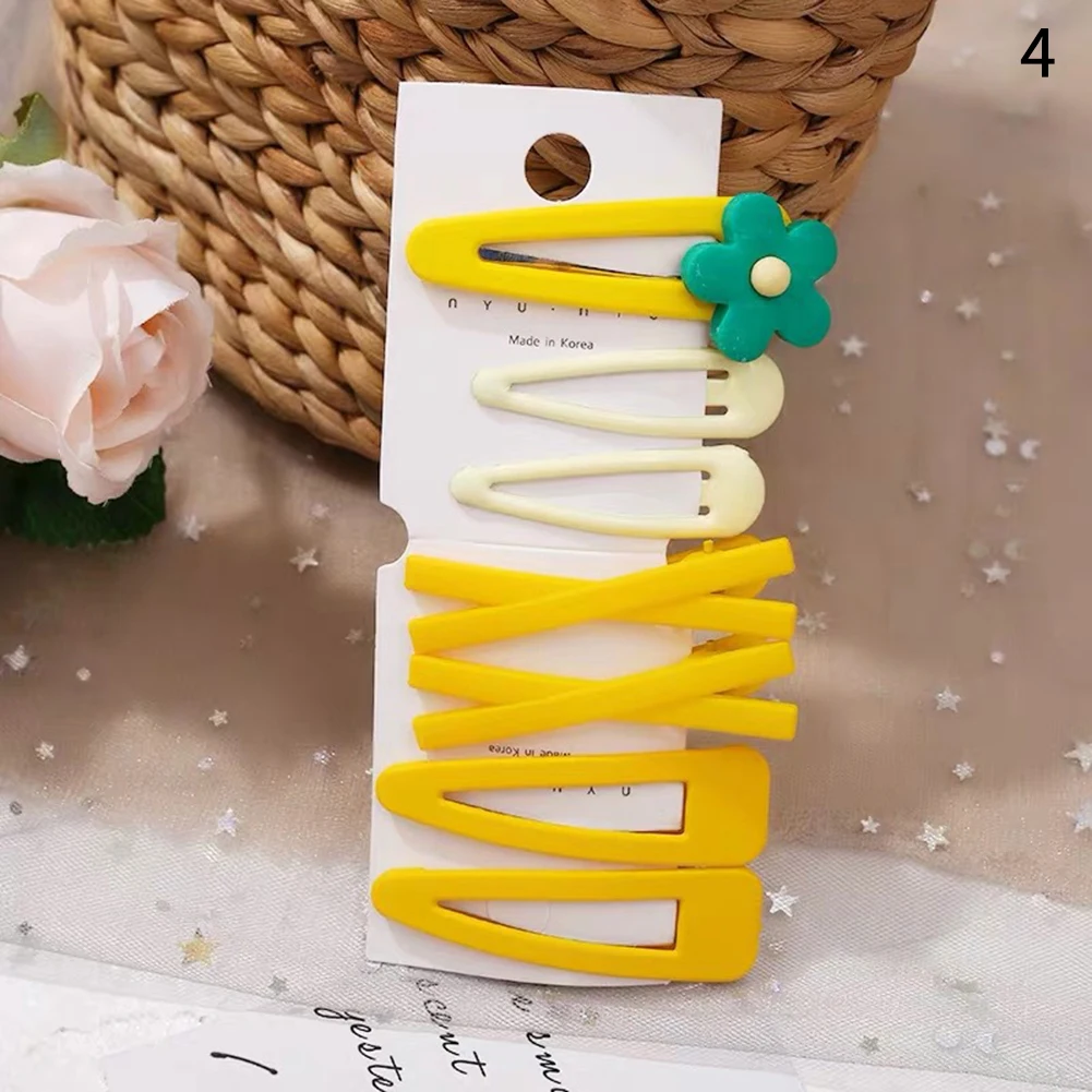 7 шт./компл. заколки для волос с цветами карамельных цветов BB заколка девочек