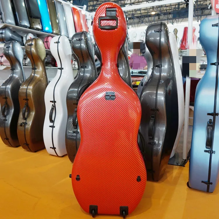 Чехол для виолончели 4/4 из углеродного волокна Твердый чехол 3 6 кг с красной