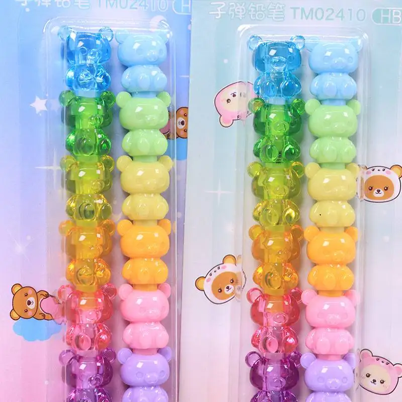 Новинка 2 шт. не затачивающие карандаши в виде медведя шапка для ручек