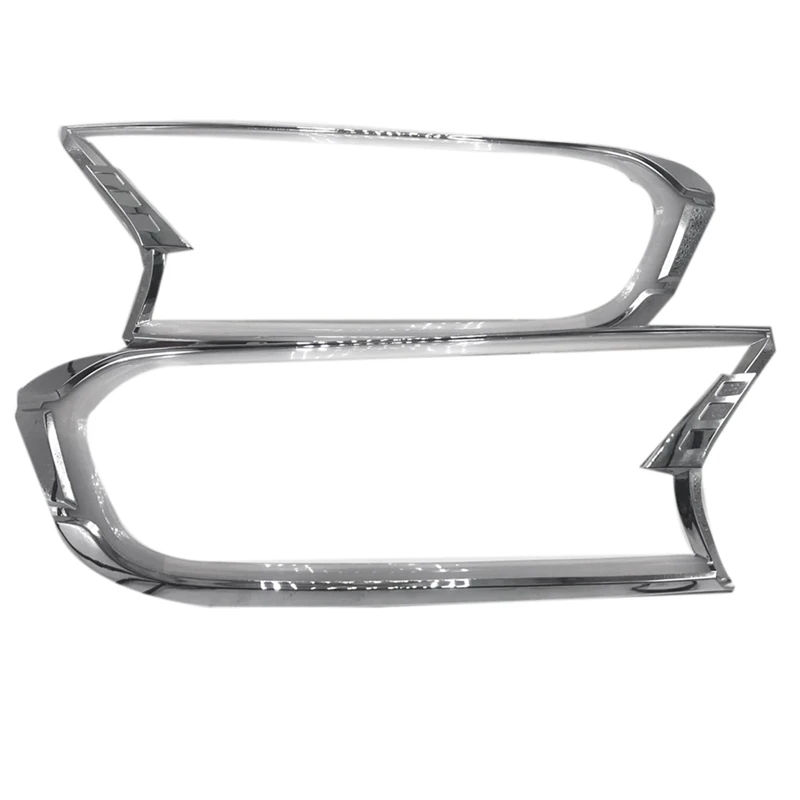 

Chrome Front LED HeadLight Lamp Cover DRL Daytime Running Lamp Cover for Ford Range T6 MK2 PX Wildtrak 2015-2020