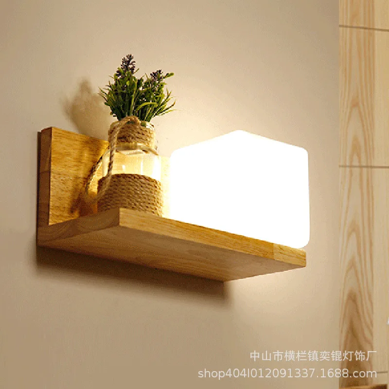 

Simple bedside lamp bedroom lighting modern creative personality Nordic living room corridor corridor wall lamp