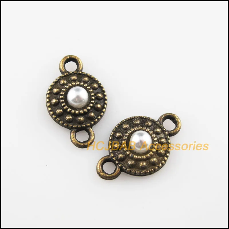 30 шт. состаренная бронза Цвет челый акриловый круглый цветок подвески