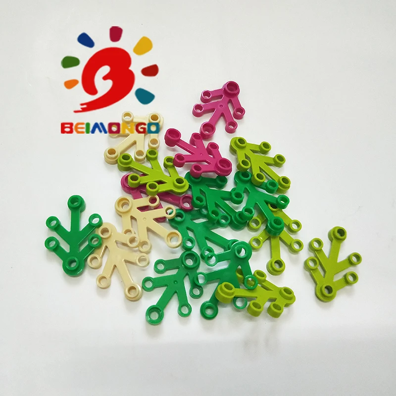 Бесплатная доставка! Строительные блоки BEIMONGO мелкоячеистый элемент MOC Limb ветки