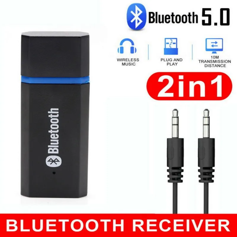 Горячая Новинка USB Bluetooth 5 0 приемник 3 мм порт беспроводной адаптер для ТВ ПК
