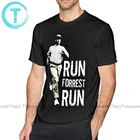 Форрест Гамп футболка Run Forest Run Форест Гамп футболка Повседневное забавная Футболка мужская Рубашка с короткими рукавами Графический негаба