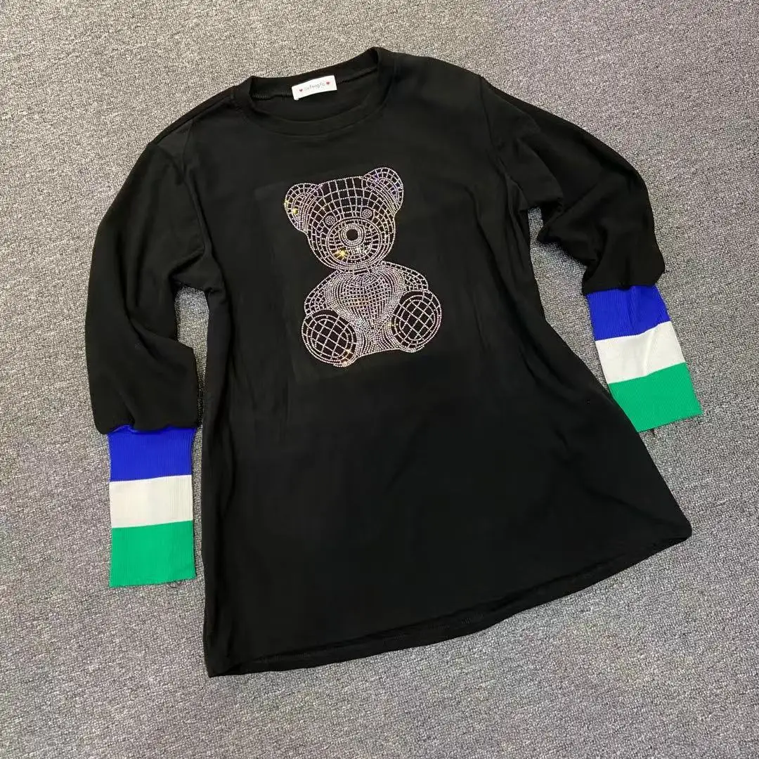 

Double face velvet round neck Pullover T-shirt in winter