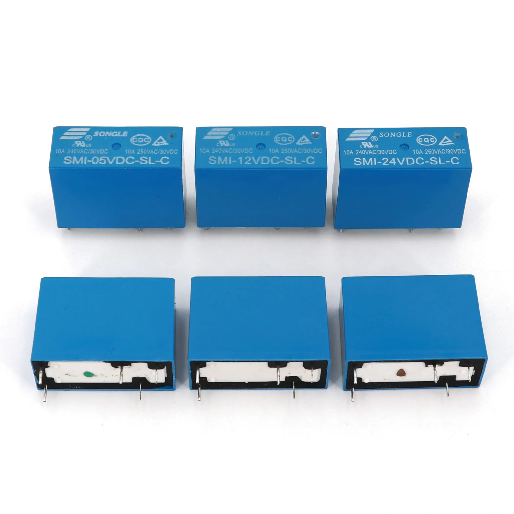 10 шт. SMI-1P Series 5Pin SPDT DC05V 12V 24V PCB Mount Mini Power Relay 10A/250VAC