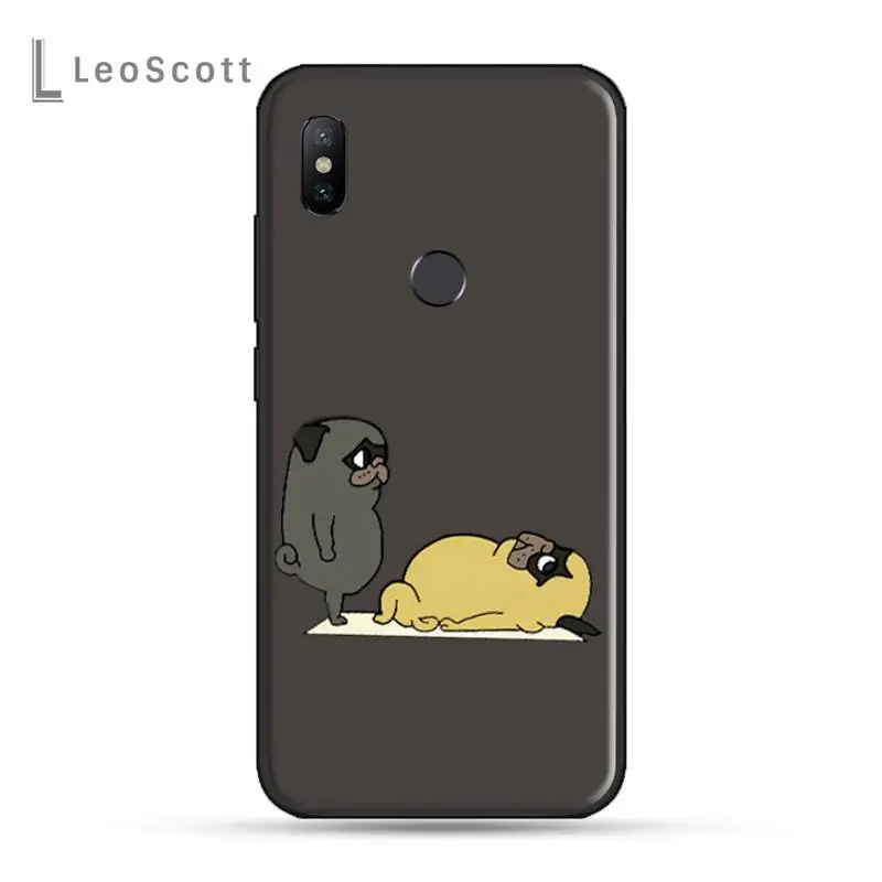 

Yoga dog Pug Cute Cartoon Animal Phone Case For Xiaomi Redmi 7 8 9t a3 9se k20 mi8 max3 lite 9 note 9s 10 pro