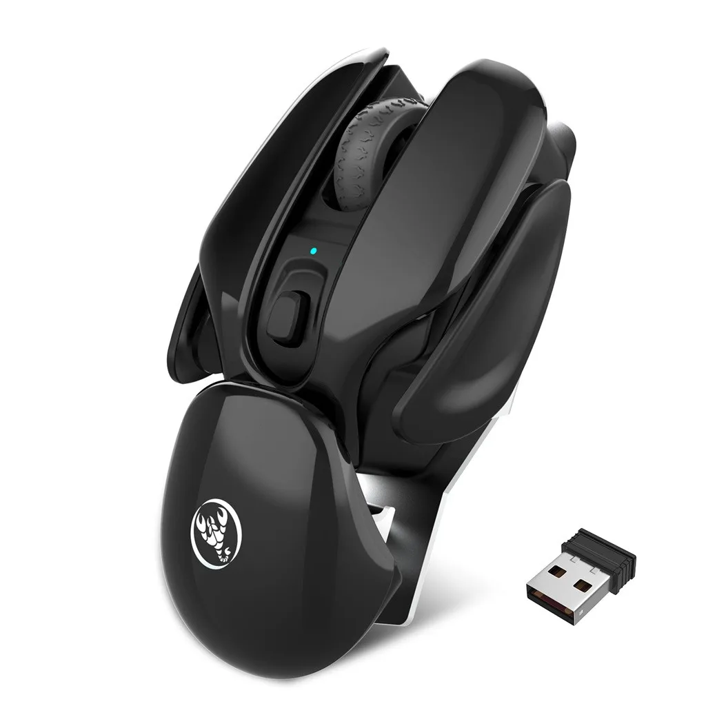 Wireless Mouse New Rechargeable 2.4G 4 Keys 1600 DPI Metal Noiseless Silent Click Optical Professional Gaming Mice z1223# | Компьютеры и