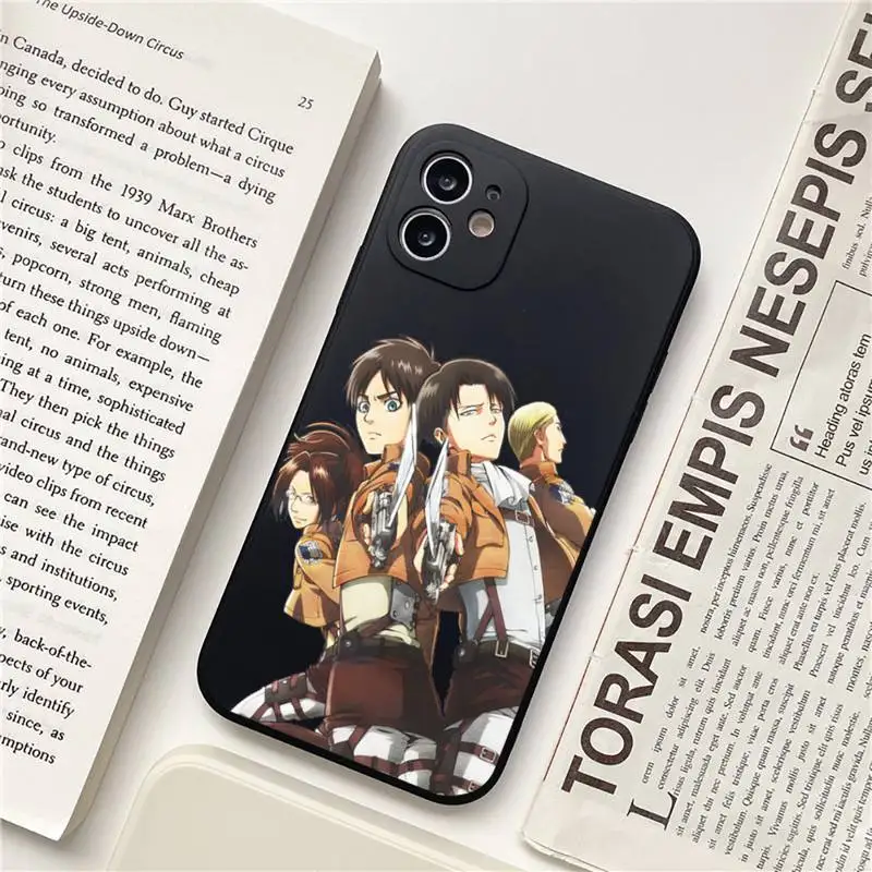 

Attack On Titan Anime Phone Case for iPhone 12 11 mini pro XS MAX 8 7 6 6S Plus X 5S SE 2020 XR