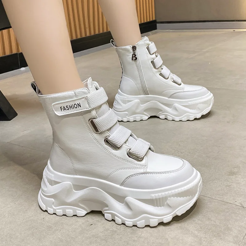 

Brand Women's Shoes 2021 Fashion Platform Women's Boots High Heels Autumn Winter Trend Leisure Wedges Shoes Woman Ankle Boots