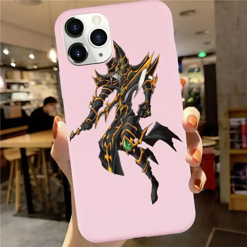 

Duel Monsters Phone Case Pink Candy Color for iPhone 6 7 8 11 12 s mini pro X XS XR MAX Plus