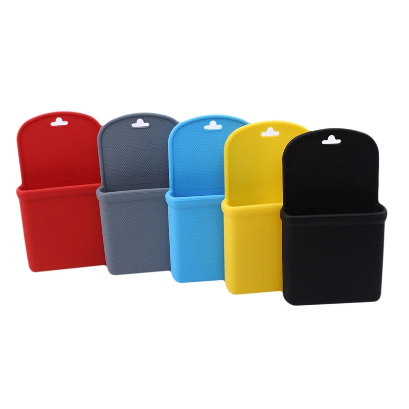 

Car Silicone Storage Bag Holder Storage Bag Organizer Automobile Air Outlet Dashboard Hanging Box