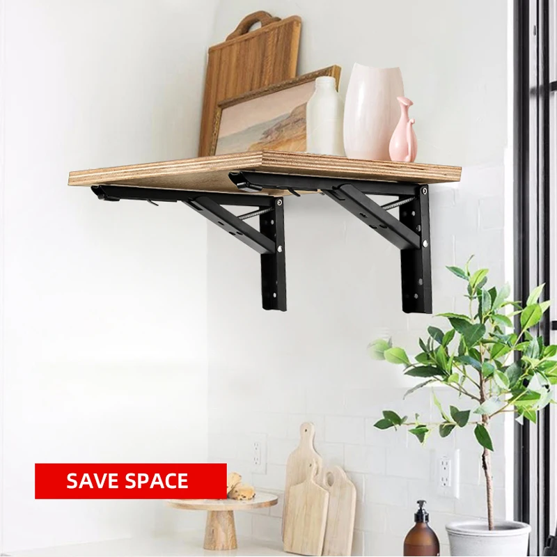 Комплект из 2 предметов 8 14 дюймов Нержавеющая сталь складной кронштейн бело