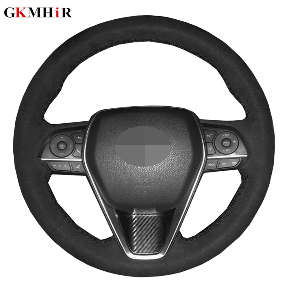 Черный чехол рулевого колеса автомобиля Обёрточная бумага замшевая Кожаная