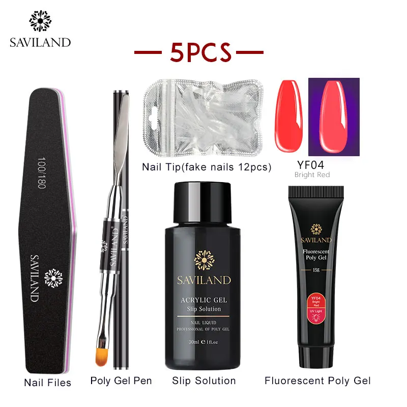 15g Poly Gel Kit Soak off 4 шт./компл. поли набор гелевых УФ Акрил строитель поли-гель, быстро сохнут, дизайн ногтей Pro с длинным натуральных ногтей Жесткий Гель-лак - Цвет: 15g Poly Gel Kit