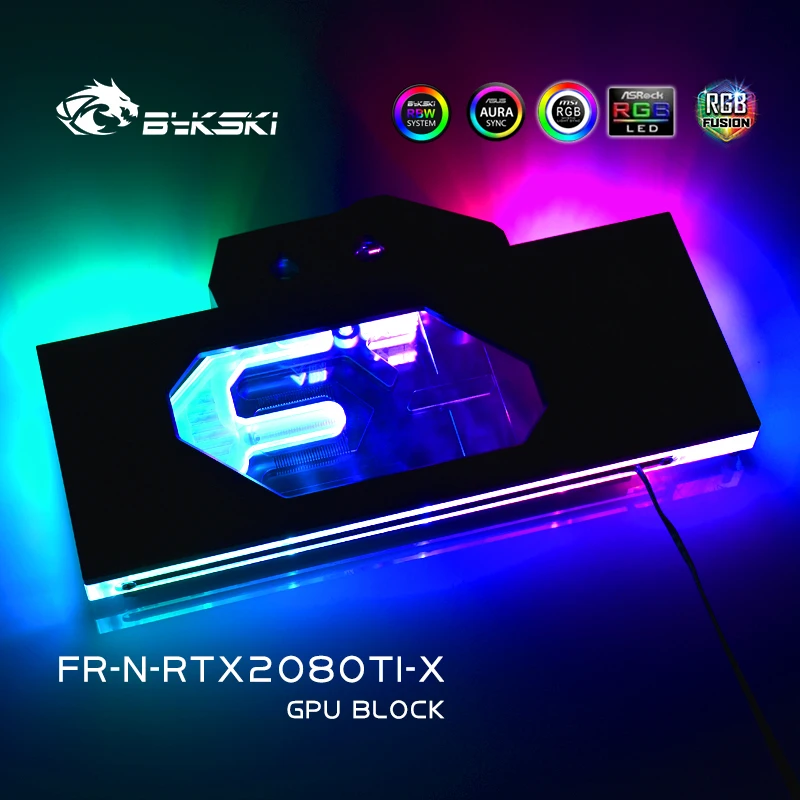 Bykski FR N RTX2080TI X водный блок бронежилет с цифровым термометром для основателя Nvida