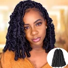 6 упаковок мягких вязаных волос в виде бабочек, 12 дюймов, ручная работа, искусственные вязаные косички, синтетические вязаные косички