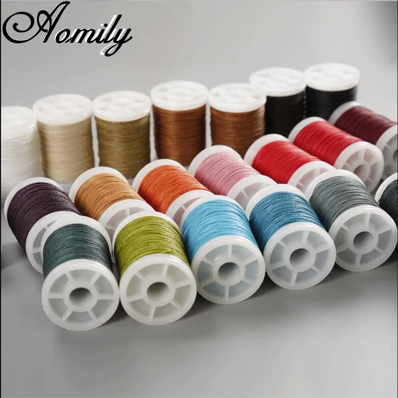Multicolor Durable 120meters 0.5mm Round Waxed Thread Cord Handicraft Hand Stitching Polyester Sewing for Machine | Дом и сад