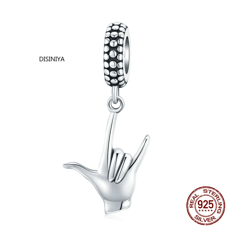 Новый Узор подлинное серебро 925 пробы подвеска в форме рога шарм подходит для