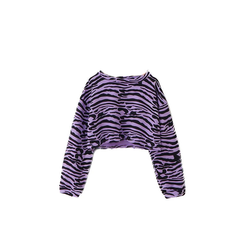 

Kid Hip Hop Clothing Leopard Print Sweatshirt Oversized T Shirt Long Sleeve Streetwear Pants for Boys Jazz Dance Costume Clothes