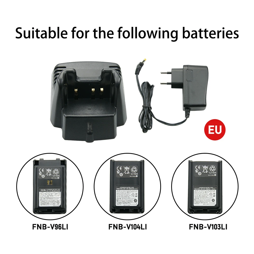2X FNB-V96Li 110V-240V Walkie Talkie Li-ion Battery Charger For Yaesu/Vertex STANDARD Radios VX-350 VX-351 VX-354