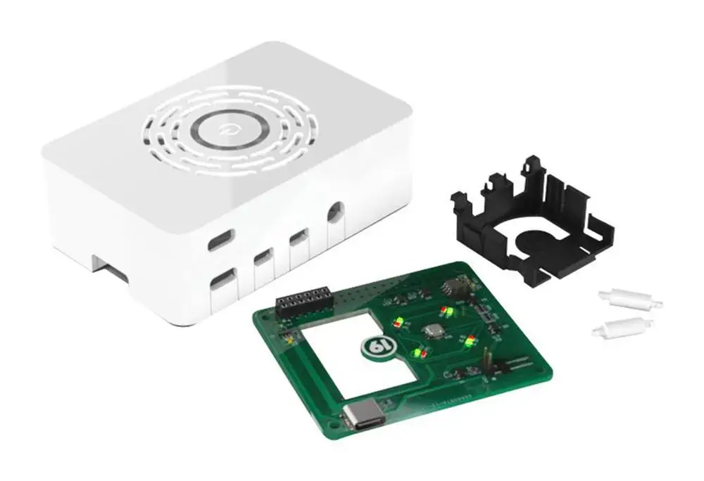 Чехол в сборе для Raspberry Pi 4 Model B Power Hat PCB пластик черный/белый/прозрачный/красный