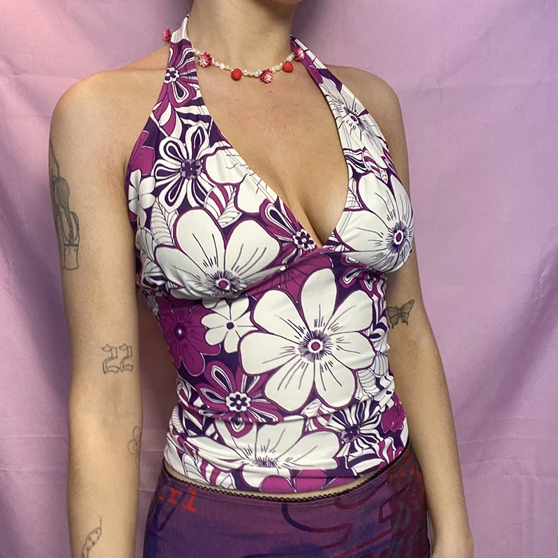 

Женский топ с принтом в готическом стиле, с V-образным вырезом