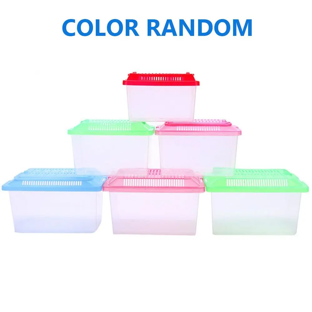 Портативный прозрачный Кормление аквариум хомяк коробка черепаха Золотой