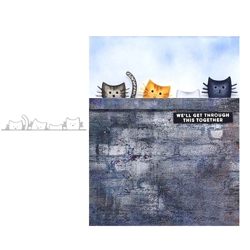 

2021 New Design Metal Cutting Dies Cats Animals Craft for Scrapbooking Handmade Knife Mould Blade Punch Stencils Dies Cut Model