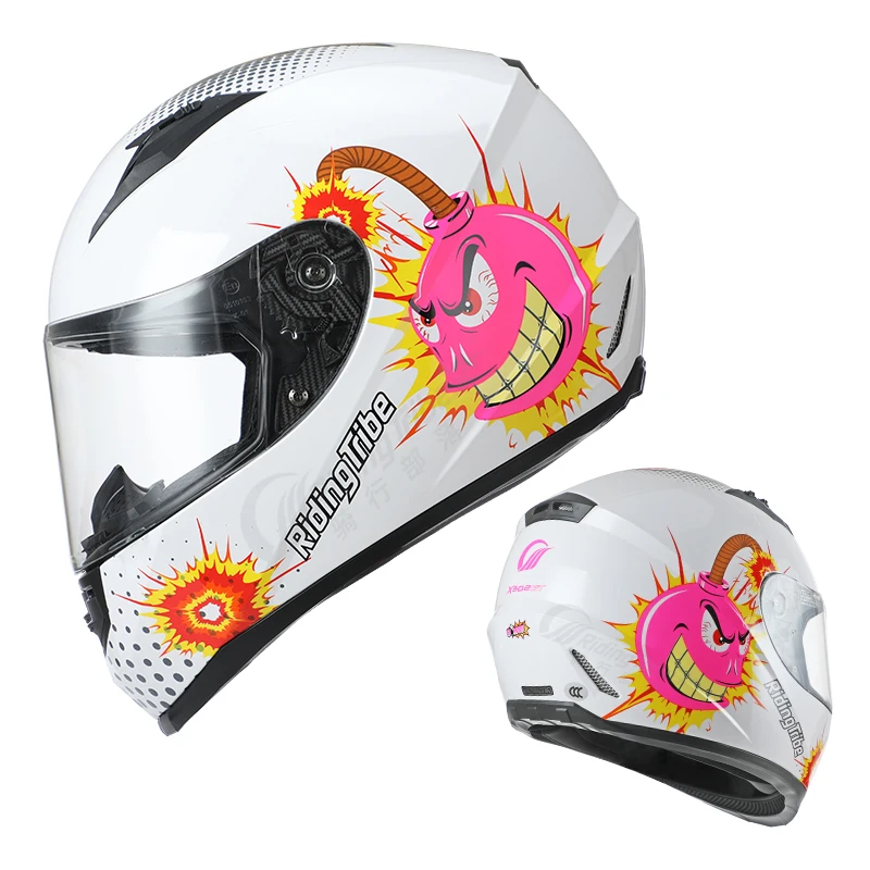 Мужской мотоциклетный шлем Riding Tribe профессиональный гоночный на все лицо высокая