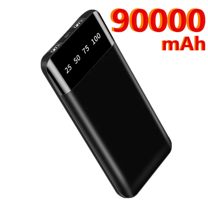 

Power bank 90000mAh portable charging Poverbank mobile phone external battery charger Powerbank 90000 mAh for Xiaomi Mi